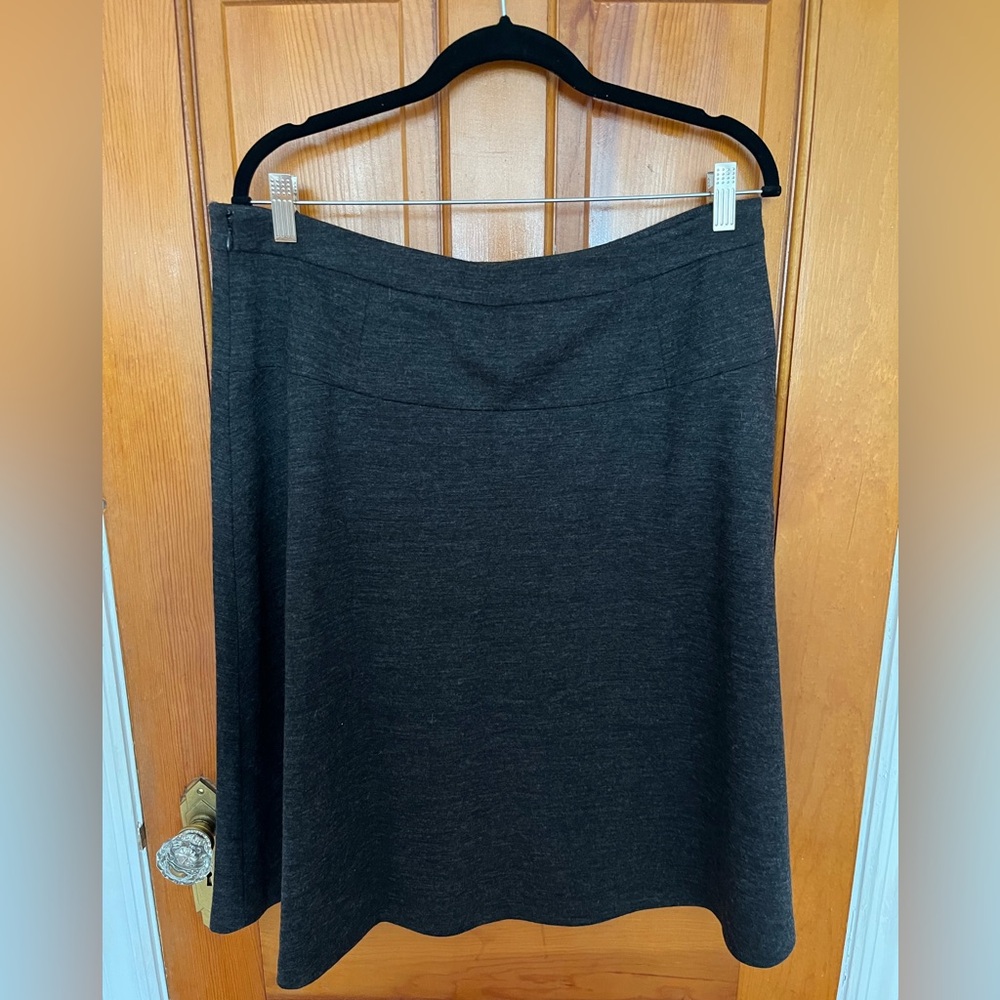 LOFT Charcoal A-Line Skirt
